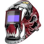 ARCCAPTAIN Large Viewing Screen Welding Helmet, 1/1/1/1 Top Optical Clarity Auto Darkening Welding Hood, 4 Arc Sensor 1/25000s Response Time, True Color Weld Hood Helmet -Lion