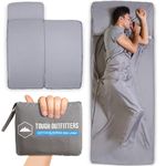 Sleeping Bag Liner - Camping & Travel Sheets for Adult - Sleeping Sack & Sheets for Backpacking, Hotel, Hostels & Traveling - Lightweight Single Sleep Sack - Comfortable Sleep Liners - Gray w/Zipper