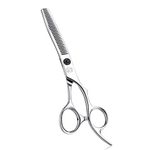 Moontay 6.0" Professional Hair Thinning Texturizing Scissors, Salon Haircut Shears for Stylists, Barbers, Hairdresser, 440C Japanese Stainless Steel, Silver