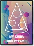 Hippowarehouse My kinda food pyramid Printed Poster A2 Wall Art Design Classroom Room Gym Office Décor