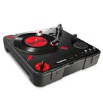 Numark PT01 Scratch | DJ Turntable for Portablists With User Replaceable Scratch Switch, Built in Speaker, 3-Speed RPM Selection & USB Connectivity