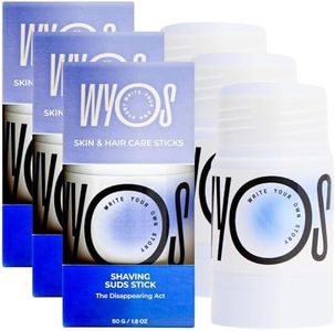 WYOS Shave Stick for Men   – Hydrating Glycerin Formula for Sensitive Skin, Smooth Glide for a Close Shave, Solid Shaving Cream Stick, Hands-Free, No Mess, Leak-Proof & TSA-Friendly, 3 Pack