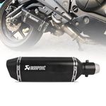 OBEROI'S TRADERS Premium Akrapovic Universal Exhaust/Silencer Muffler Pipe for All Bikes/Motorcycle (AKRAPOVIC MINI BLACK)