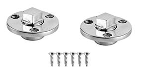 Marine Boat Bung Drain Plug, 2-3/8" (60mm) Stainless Steel 316 Marine Drain Plug Drainage Transom Hull Drain Valve Out Kayak Canoe Accessories with Screws (1, Flange Diameter: Approx. 6cm/2-3/8in)