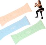 PROIRON Resistance Loop Bands, Silicone[Skin-Friendly] Resistance Band Printed Exercise Poses Set of 3 Anti-Slip Exercise bands - Ideal for Home, Gym, Yoga, Training