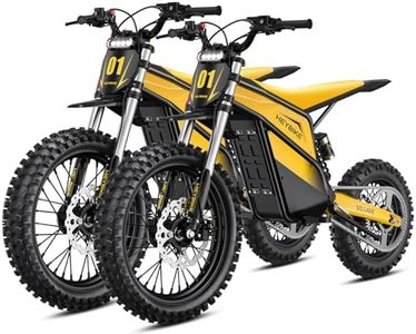 Heybike Villain Dirt Bike for Teens, Black Dirtbike with Full Suspension