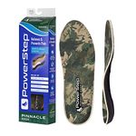 Powerstep Insoles, Pinnacle Hiker, Arch Support Hiking Boot Insole, Maximum Arch Support Orthotic for Women and Men, Camo, Men's 5-5.5 / Women's 7-7.5