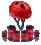 Rioff® Protective Skating Guard Kit for Skating, Cycling, Running for Kids,Boys,Girls (Red) (S)