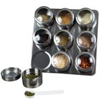 Uncluttered Designs Intergalactic Spice Rack Set With Magnetic Jars, Stand and Wall Mount by (9 Tin)