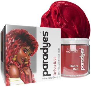 Paradyes Semi-Permanent Rubra Red Hair Colour | Conditioner-Based DIY Colour | For Colour Refresh | Best on Pre-Lightened Hair | 120g