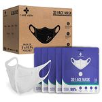 CARE VIEW N95 3 Dimensional Disposable Face Mask Pouch with 4 Layered Filtration, SITRA and BIS(ISI) certified & Incredibly Soft Spandex Non Woven Fabric Ear loop (WHITE, PACK OF 50)