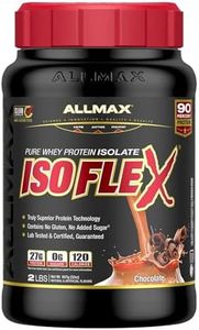 ALLMAX Nutrition - ISOFLEX Whey Protein Powder, Whey Protein Isolate, 27g Protein, Gluten Free & Soy Free, Chocolate, 2 Pound