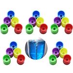 25 Pieces Tornado in A Bottle, Plastic Tornado Bottle Connector Cyclone Tube Vortex Connector for Scientific Experiment, 5 Colors