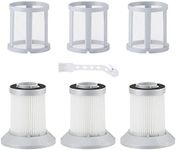 3 Pack Filters for Bissell Zing & Powerforce Bagless Canister Vacuum 2156A / 1665 / 16652 / 1665W, Zing Vacuum Filter Replacement with 1 Cleaning Brush