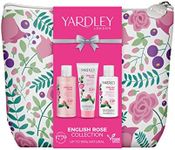 Yardley London Rose Bath & Body Set with Bag - Christmas Gifts - Gifts for Women - Ideal fpr Birthday, Annivesaries, New year Eve - Vegan friendly, Cruelty free