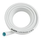 Plasto 4-Layer Braided Garden Hose Pipe | 1 Inches, 30M | UV Stabilized, Heavy-Duty Flexible Water Pipe | 3-Year Warranty | Leak-Proof Outdoor Hose for Home, Lawn & Agriculture | 25MM |100 ft