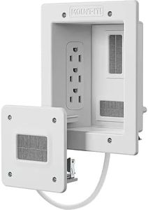 Mount-It! in-Wall TV Cable Concealer Kit with Recessed Power – Triple Outlet, 9ft Cord, and Hand Saw – Easy, Safe Cable Management for Organized TV and Home Theater Setups