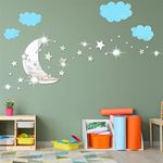 Moon and Stars Mirror Wall Stickers