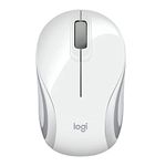 Logitech M187 Ultra Portable Wireless Mouse, 2.4 GHz with USB Receiver, 1000 DPI Optical Tracking, 3-Buttons, PC/Mac/Laptop - White