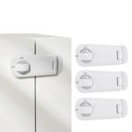 StarAndDaisy Baby Safety Cabinet & Door Lock, Open-Close Button, Easy Install, Furniture Safe Adhesive, PVC Lock for Doors & Cupboards (Pack of, 4)