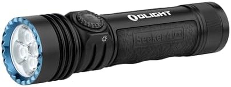 OLIGHT Seeker 4 Pro Rechargeable Flashlights, High Lumens Powerful Bright Flashlight 4600 Lumens with USB C Holster, Waterproof Flashlight for Emergencies,Camping,Searching (Matte Black Neutral White)