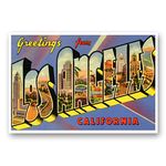 Greetings from Los Angeles, CA Vintage Reprint Postcard Set of 20 Identical Postcards. Large Letter Los Angeles, California City Name Post Card Pack (ca. 1930's-1940's). Made in USA.