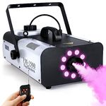 TCFUNDY Fog Machine with Lights, 1500W Smoke Machine RGB 9 LED Lights for DJ Halloween Wedding Party Stage with Remote Control…