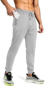 G Gradual Men's Sweatpants with Zipper Pockets Athletic Pants Traning Track Pants Joggers for Men Soccer, Running, Workout(Silver Drop,L)