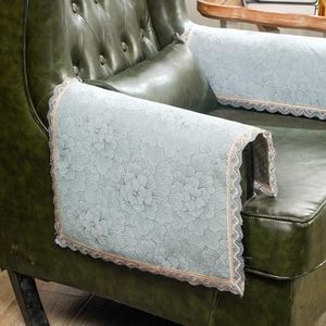 MINJIATEX Couch arm Covers,Non-Slip lace Sofa arm Covers Set of 2 Washable Sofa armrests Cover for Living Room Recliner Chair arm Cover Protectors for Leather armrest (FH-Grayish Blue)