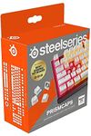 SteelSeries PrismCaps – Double Shot Pudding-style Keycaps – Durable PBT Thermoplastic – Compatible with Most Mechanical Keyboards – MX Stems – White (UK Layout)