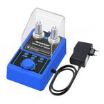 MR CARTOOL Ignition Spark Tester Car Ignition Testers Automotive Spark Plug Tester Ignition System Analyzer with Dual Holes, Adjustable 0 to 6000rpm, Protective Cover, for 12mm Spark Plug (Blue)