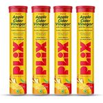 Plix - The Plant Fix | Apple Cider Vinegar Effervescent for Weight Loss & Digestion | Pack of 4 (Mango) | 100% Vegan | Travel Friendly (60 Tablets)