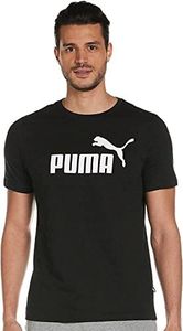 PUMA Men's Essential Logo Tee, Black, L