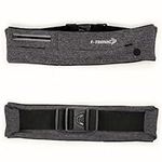 Running Belt Best Waist Pack: Fanny Pouch Waistband Case (Black Sport Fit) Holds All Cell Phones Sports Fitness Holder Bag fits Women Men Mom Gifts Her Runners With Resistant Zipper Pocket All Waists (Gray)