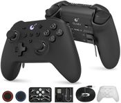 No Drift Stick Guli Kit KK3 Max Bluetooth Controller, Kingkong 3 Max Wireless Controller for Switch/Switch OLED, Hall Effect Joystick & Triggers, Maglev/Rotor/HD Vibration, Hyperlink Adapter (Black)