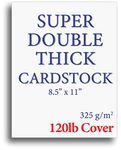 Super Thick 120lb Cover Cardstock Paper - Plain Heavy Bright White Stock - 8.5" x 11" - Inkjet/Laser Printer Compatible (100 Sheets)