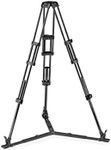 Manfrotto Twin Carbon Fibre Video Tripod with Ground Level Spreader and 75 mm/100 mm Bowl for Video Heads MVTTWINGC