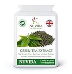 Green Tea Capsules - 90 High Strength Green Tea Extract Capsules - A Natural Green Tea Supplement and Powerful Antioxidant - Vegan and Vegetarian Friendly