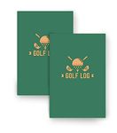 Two Golf Log Pocket Notebooks - Progress Tracker, 50 Detailed Rounds, Yardage Section, Golf Terminology & Game Formats