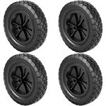 KWANJING 4 PCS 8 x 1.75 inch Solid Rubber Hand Truck Wheel, Universal Flat Free Lawn Mower Wheels with 1/2 Inch Axle, Replacement Tire for Hand Truck Dolly Cart Compressor, 110 LBS Load Capacity