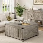HOSTACK Farmhouse Coffee Table with