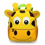 IGNPION Nursery Kids Backpacks Toddle Children School Bag Zoo Lunch Bag 3D Cute Animal Cartoon Preschool Rucksack (Giraffe(Small))