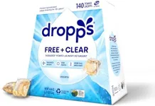 Dropps Free + Clear Biobased Power Laundry Detergent Pods, Unscented (140 Count) - HE Compatible Laundry Pods for Fresh Clothes - Laundry Soap Supplies & Recyclable Paperboard Packaging