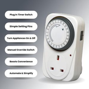 Defender 24-Hour Timer Plug – Programmable Power Socket