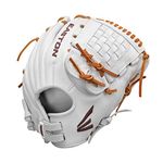 EASTON PROFESSIONAL Fastpitch Softball Glove | 2020 | Left-Hand Throw | Female Athlete Design | 12" | Pitcher/Infield Glove | Split Woven Web | Premium Reserve USA Steer Hide Leather | PC1201FP