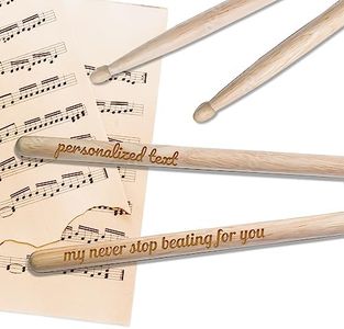 Personalized Drumsticks 5A Laser Engraved Custom Wood Drumsticks Gifts for Musicians, Drummers, Bands