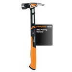 Fiskars Pro IsoCore Framing Hammer - 16" Hammer with Shock Controlled Handle - Building and Fixing Tools Stocking Stuffers - Orange/Black