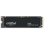 Crucial T705 4TB SSD PCIe Gen5 NVMe M.2 Internal Gaming SSD, Up to 14,100MB/s, Microsoft DirectStorage, PCIe 4.0 Backwards Compatible, Solid State Drive - CT4000T705SSD3