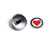 GoBadges CKC002 Girl Heart 102 - Magnetic Chrome Grill Badge Holder Combo/Universal Fit/No Tools Required/Weather-Proof And Car-Wash Safe