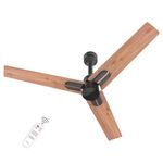 Polycab Wizzy Neo 1200mm 5-Star BLDC, Remote Ceiling fan for home|Free Installation| 55% Energy Saving, 100% Copper, High Air Delivery, 6 Speed Setting, Reversable & Timer|4-yr Warranty【Natural Wood】